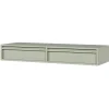 Coiffeuse 2 tiroirs suspendue vert sauge 110 cm EVO