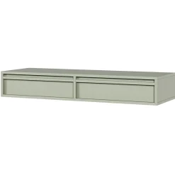 Coiffeuse 2 tiroirs suspendue vert sauge 110 cm EVO
