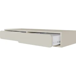 Coiffeuse 2 tiroirs suspendue grège 110 cm WUWU