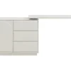 Coiffeuse avec angle pivotant - 3 tiroirs et 1 porte - MDF - Beige - VELANTO
