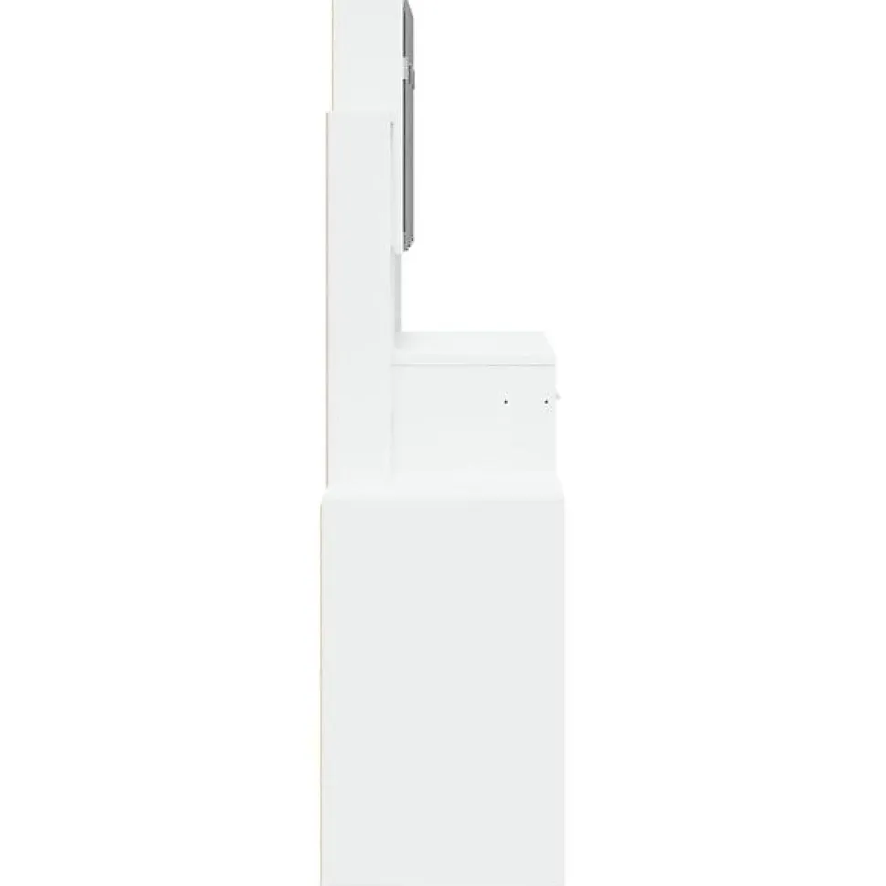 Coiffeuse avec armoire blanc 80x35x132 cm