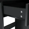 Coiffeuse avec LED Miroir SIRHONA Noir 70x40x140cm Table de Maquillage avec Grands Tiroirs et étagères