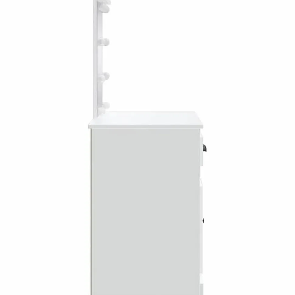 Coiffeuse avec lumières LED blanc 90x42x132,5 cm