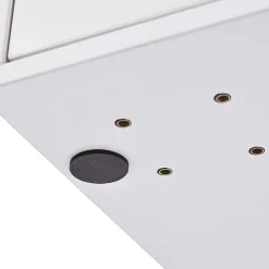 Coiffeuse avec Miroir LED - Table de Maquillage avec Rangement Latéral Réglable et design Extensible - 100x40x78 cm - Blanc
