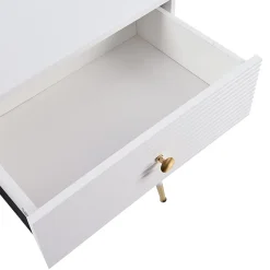 Coiffeuse avec Miroir LED - Table de Maquillage avec Rangement Latéral Réglable et design Extensible - 100x40x78 cm - Blanc