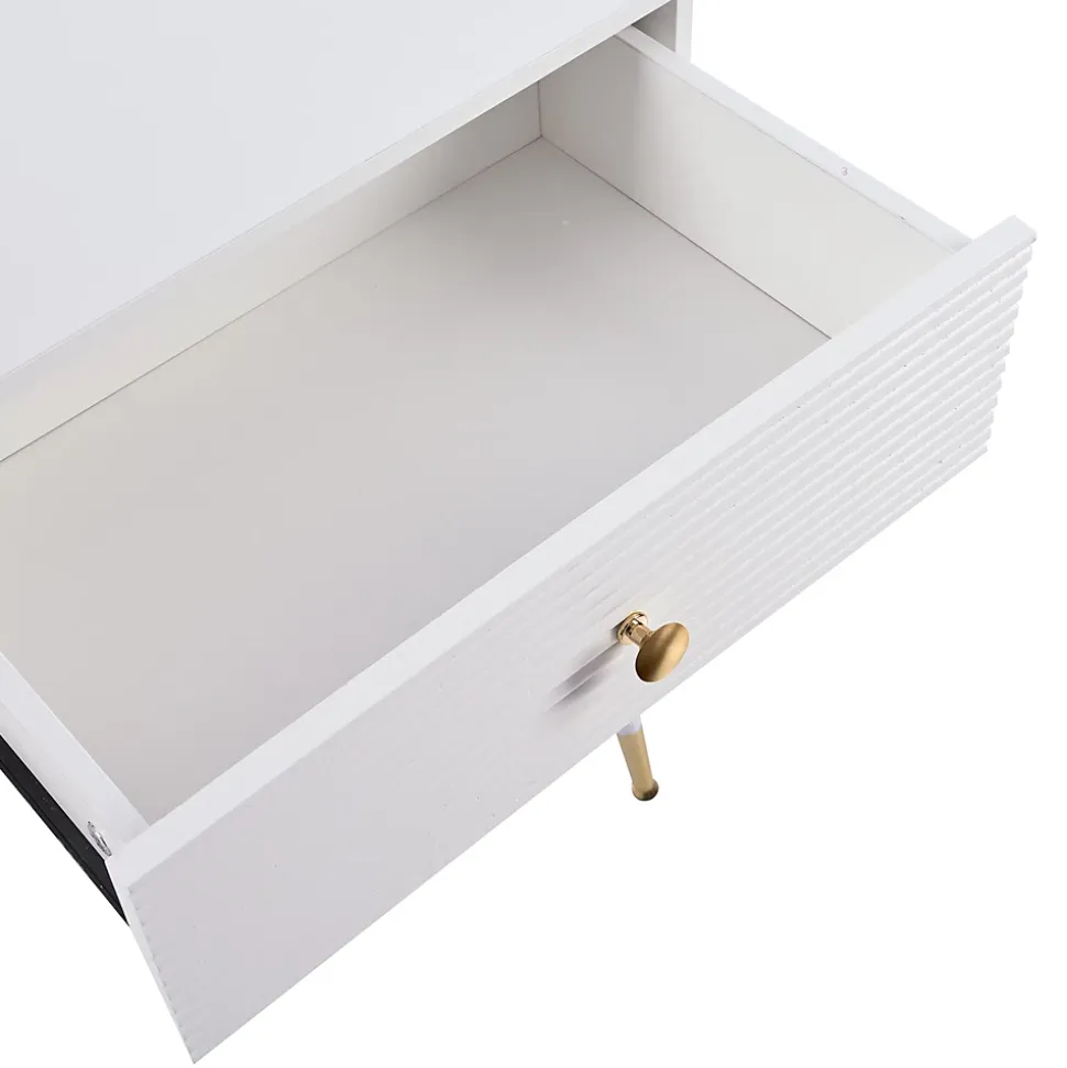 Coiffeuse avec Miroir LED - Table de Maquillage avec Rangement Latéral Réglable et design Extensible - 100x40x78 cm - Blanc