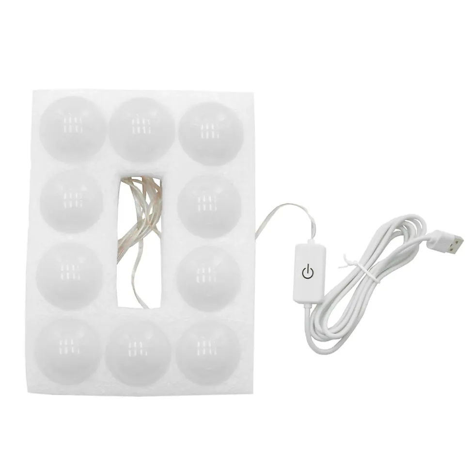 Coiffeuse avec miroir LED + tiroirs et tabouret de maquillage blanc 80x40x140 cm