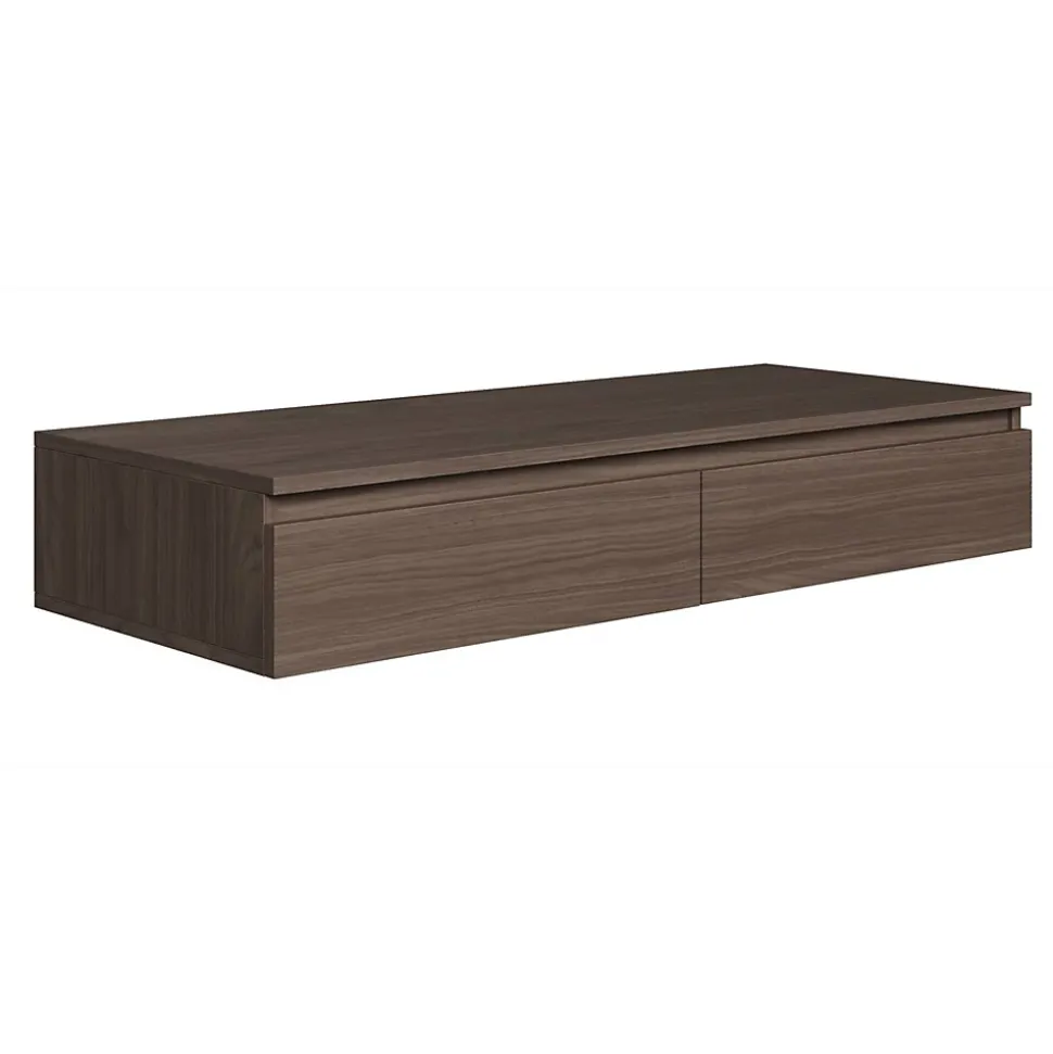 Coiffeuse bureau 2 tiroirs noyer du Wisconsin 120 cm BEMMI