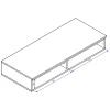 Coiffeuse bureau 2 tiroirs blanc 120 cm BEMMI