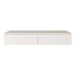 Coiffeuse bureau 2 tiroirs blanc 120 cm BEMMI