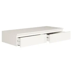 Coiffeuse bureau 2 tiroirs blanc 120 cm BEMMI