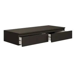 Coiffeuse bureau 2 tiroirs noire 120 cm BEMMI