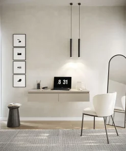 Coiffeuse bureau 2 tiroirs grège 120 cm BEMMI
