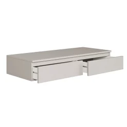 Coiffeuse bureau 2 tiroirs grège 120 cm BEMMI