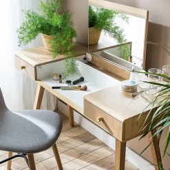 Coiffeuse bureau avec miroir Vox Nature Bois