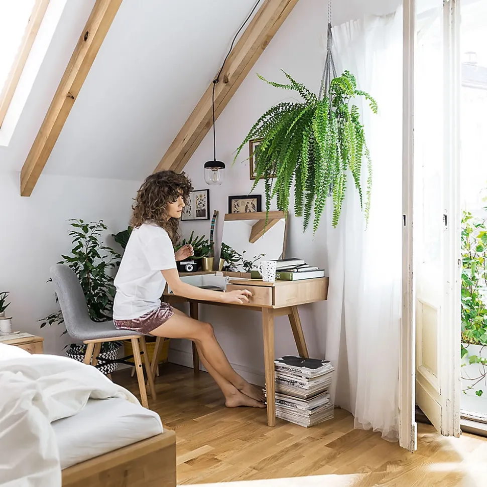 Coiffeuse bureau avec miroir Vox Nature Bois