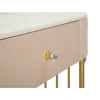 Coiffeuse effet matelassé avec tabouret Sharon