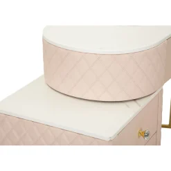 Coiffeuse effet matelassé avec tabouret Sharon