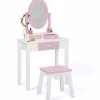 Coiffeuse enfant BETTANY avec miroir et tabouret