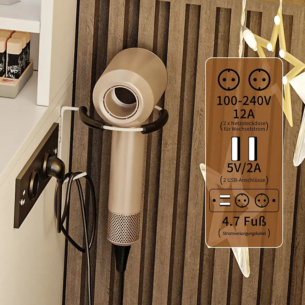 Coiffeuse multifonctionnelle avec USB et LED, Miroir, Tabouret, 4 Tiroirs, 3 Compartiments et Support, 90x40xH140 cm, Blanc