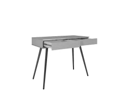 Coiffeuse noire glamour avec pieds noirs, 102 x 80 x 50