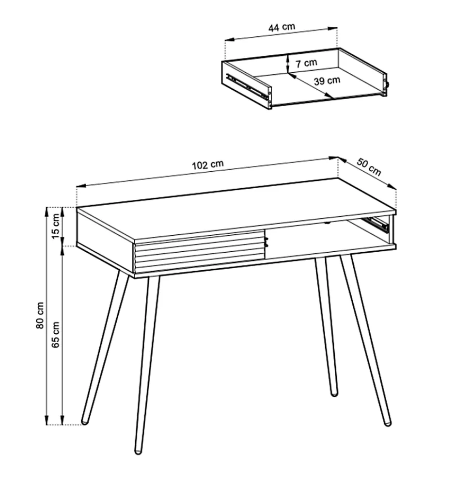 Coiffeuse noire glamour avec pieds dorés, 102 x 80 x 50