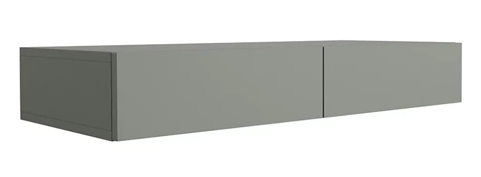 Coiffeuse suspendue avec deux tiroirs, façade lisse - couleur : aloès vert, 100 x 40 x 16 cm