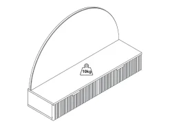 Coiffeuse suspendue avec miroir et LEDs - 2 tiroirs - Blanc - FRALYN