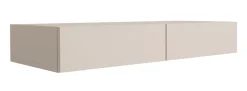 Coiffeuse suspendue avec deux tiroirs, façade lisse - couleur : cachemire, 100 x 40 x 16 cm