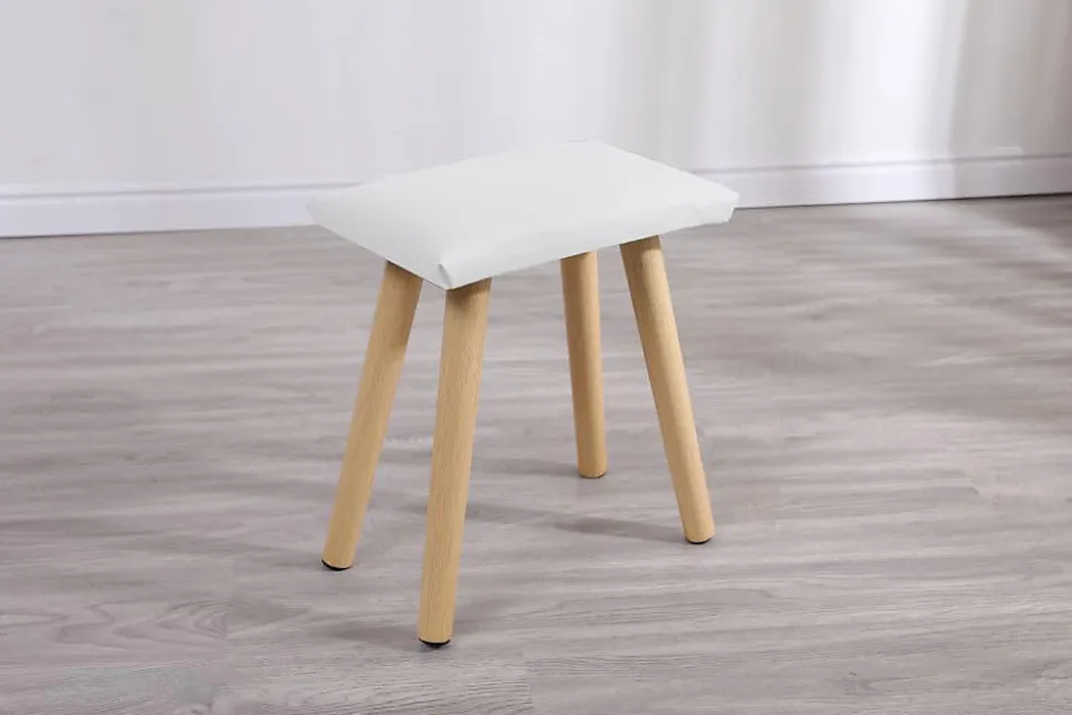 Coiffeuse table de maquillage avec miroir LED et tabouret coloris blanc H129 x L80 x P40 cm
