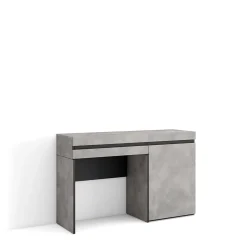 Coiffeuse 121x35x75cm avec tiroir couleur gris ciment