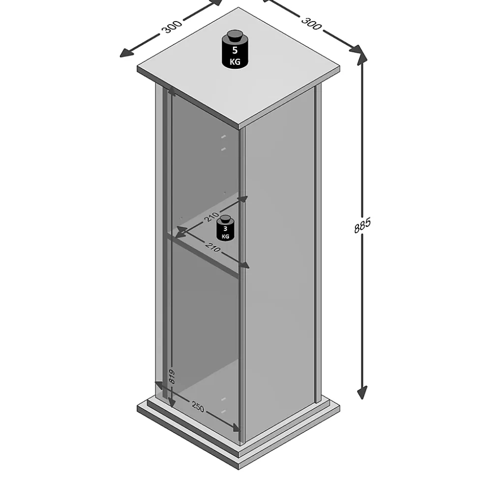 Colonne de Rangement 1 Porte H88,5 cm - Essex