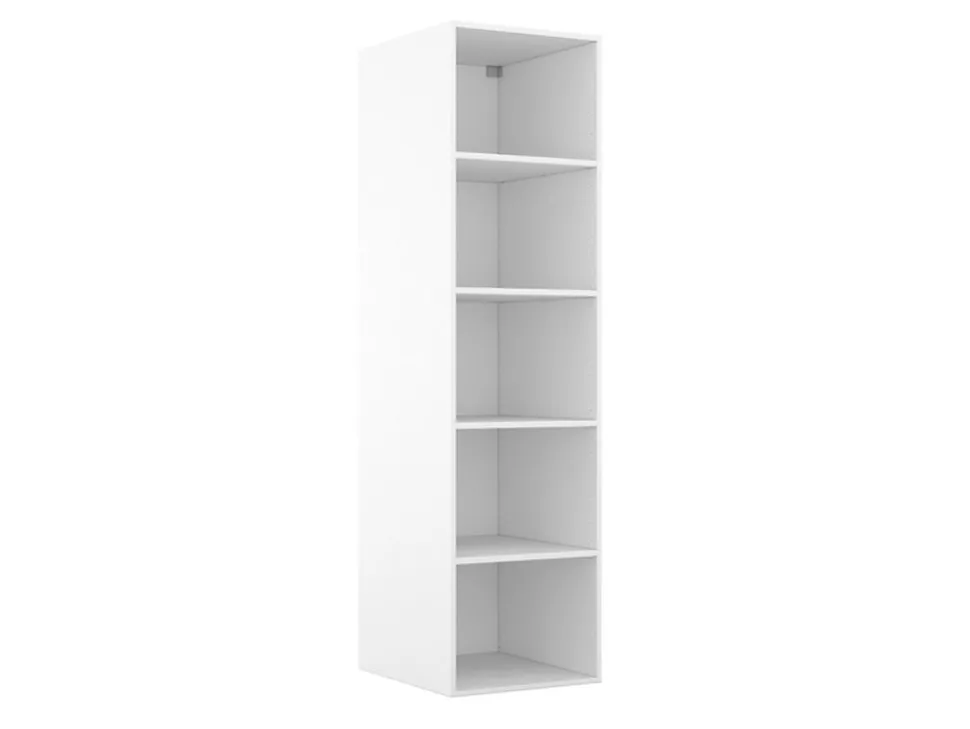 Colonne de rangement blanche 4 tablettes GoodHome Atomia H. 187,5 x L. 50 x P. 58 cm