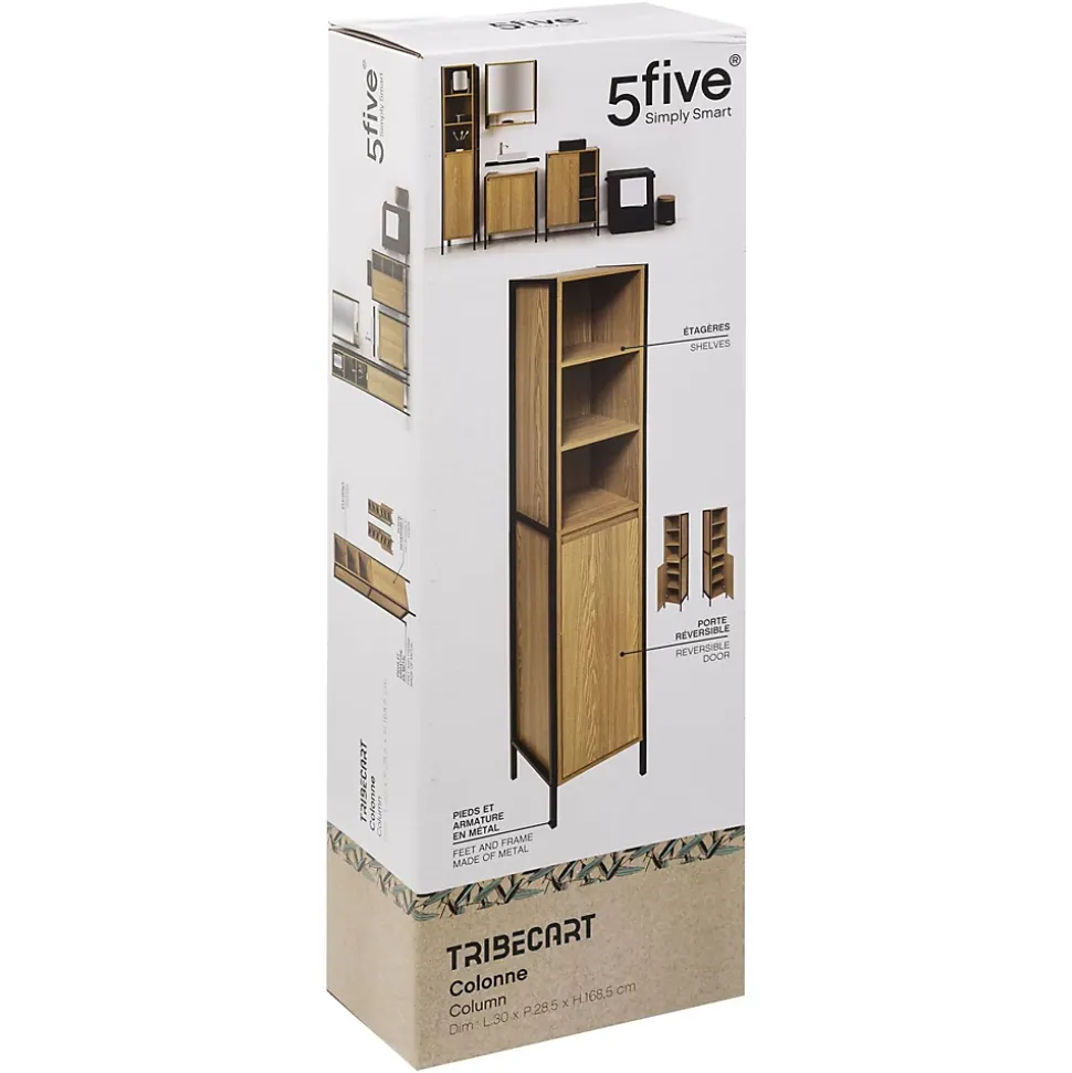 Colonne de rangement Tribecart en MDF - Hauteur 168,50 cm