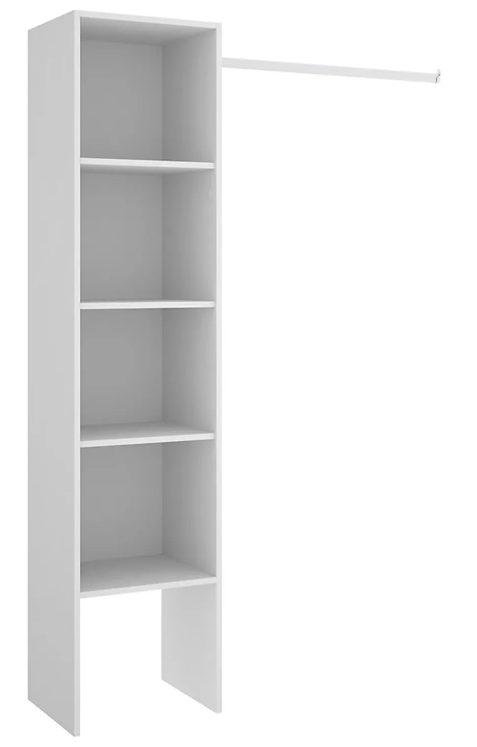 Colonne dressing en panneaux de particules mélaminés coloris blanc - Longueur 137.5 x Profondeur 40.2 x Hauteur 185.5 cm