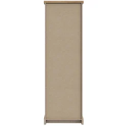 Colonne vitrée 1 porte décor chêne et noir mat éclairage LED - FARM