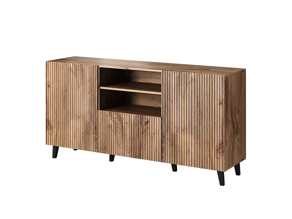 Come - buffet bas - effet bois - 2 portes, 1 tiroir et 1 niche - 150 cm - Best Mobilier