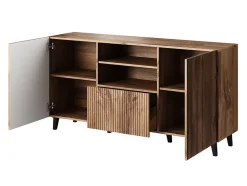 Come - buffet bas - effet bois - 2 portes, 1 tiroir et 1 niche - 150 cm - Best Mobilier