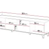 Come - meuble TV - effet bois - 4 portes - 200 cm - Best Mobilier