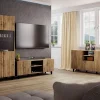 Come - vitrine - effet bois - 1 porte - 60x182 cm - Best Mobilier
