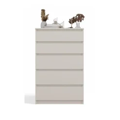 Commode : 5 tiroirs, cachemire, 40 x 109,5 x 70 cm