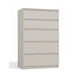 Commode : 5 tiroirs, cachemire, 40 x 109,5 x 70 cm