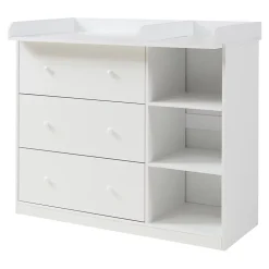Commode à langer Beldinupp avec plan à langer blanc en.casa
