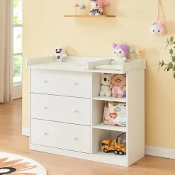 Commode à langer Beldinupp avec plan à langer blanc en.casa