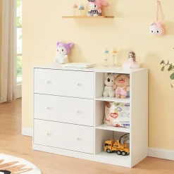 Commode à langer Beldinupp avec plan à langer blanc en.casa