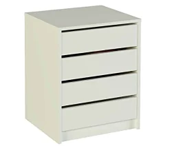 Commode / Meuble de rangement coloris blanc - Hauteur 61.4 x Longueur 50 x Profondeur 44 cm