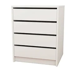Commode / Meuble de rangement coloris blanc - Hauteur 61.4 x Longueur 50 x Profondeur 44 cm