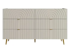 Commode 6 tiroirs - Beige - NORSIM