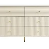 Commode 6 tiroirs - Beige - LOUREO