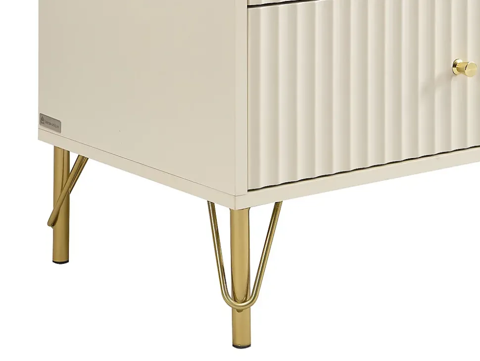 Commode 6 tiroirs - Beige - LOUREO